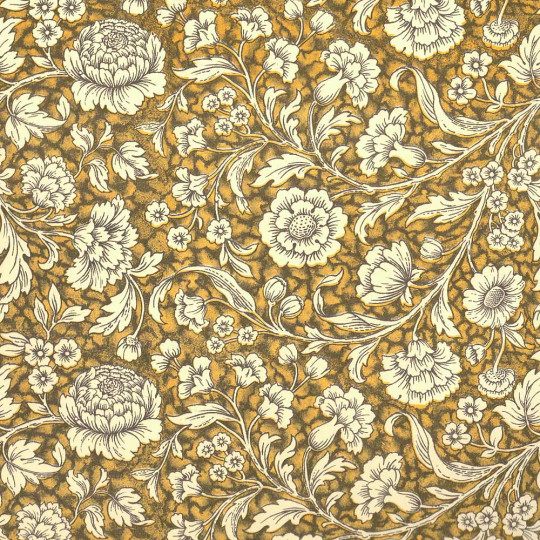 Golden Yellow Wildflowers Print Italian Paper ~ Carta Varese Italy